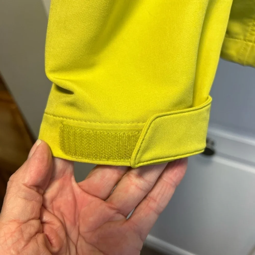 The North Face Men Soft Shell Flashdry Jacket Size Large Color Yellow/Brown Trim
